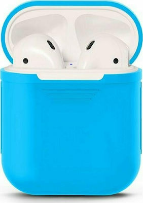 Senso Husă Silicon în culoarea Albastru deschis pentru Apple AirPods 1 / AirPods 2