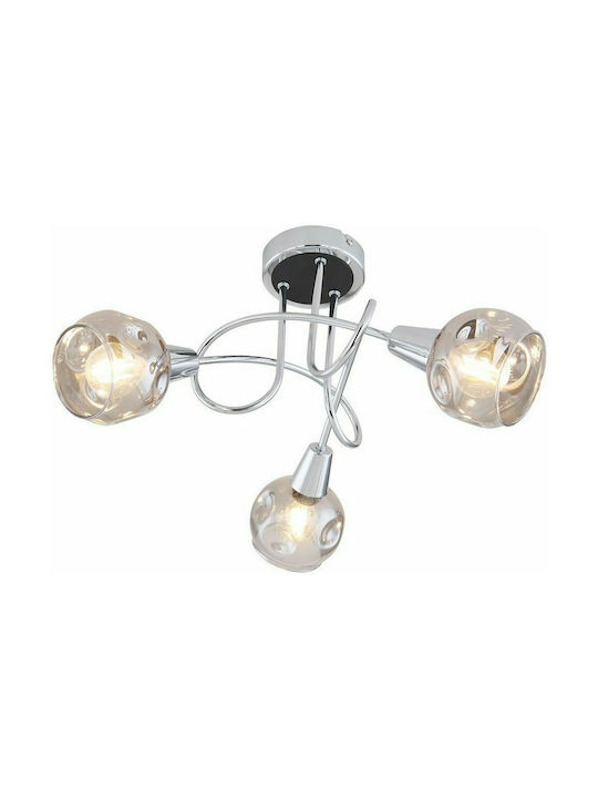 Rabalux Triple Spot with Socket E14 in Silver Color