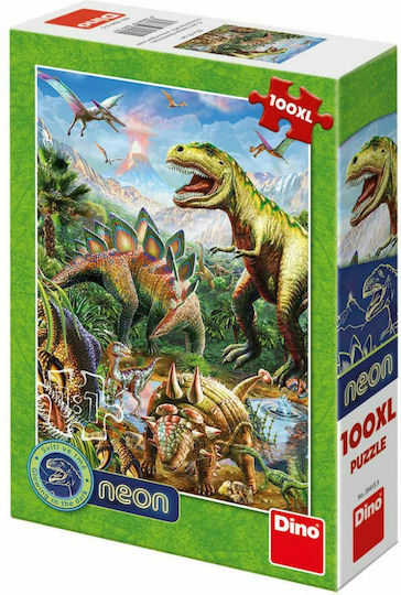 Παιδικό Puzzle Ο Κόσμος Των Δεινοσαύρων Neon 100pcs Dino