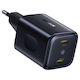 Baseus Baseus Kabeloser 2 USB-C Ausgangsanschlüsse 45W Schwarz