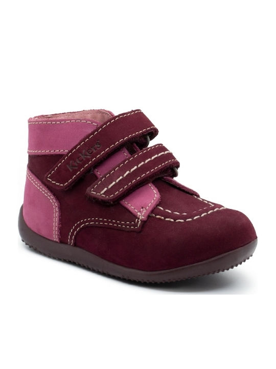Kickers Bonkro Lederne Kinderstiefeletten mit K...