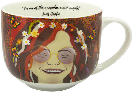 Kikkerland Janis Joplin Porcelain Multicolour Mug