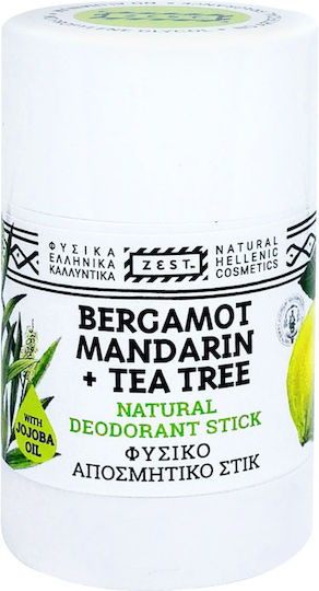 Zest Cosmetics Natural Deodorant Tea Tree Φυσικό Αποσμητικό σε Stick Χωρίς Αλουμίνιο 60ml