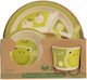 Feeding Set Βατραχάκι made of Bamboo Green 5pcs