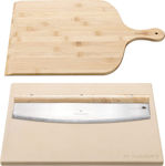 Navaris XL Set for Baking Baking Plate Pizza with Stone Flat Surface 38x30x1.5cm 53326.01