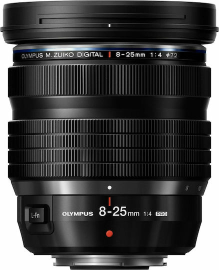 Olympus Full Frame Φωτογραφικός Φακός M.Zuiko ED 8-25mm f/4 Pro Ultra-Wide Zoom / Macro για Micro Four Thirds (MFT) Mount Μαύρος