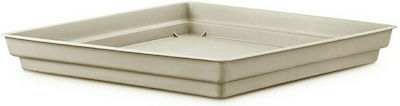 Plastona 10.01.0061 Square Plate Pot Silk Grey 36x36cm