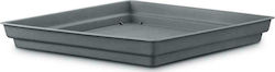 Plastona 10.01.0014 Square Plate Pot Gray 26x26cm