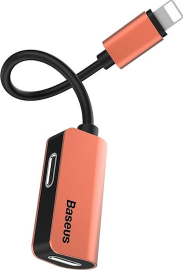 Baseus L37 Lightning Converter Male to Lightning 2x Female Rose Gold 1 Piece