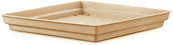 Plastona 10.01.0001 Square Plate Pot Beige 26x26cm