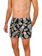 Pineapple Men's Swimwear Shorts Black with Patterns