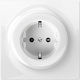 Fibaro Walli N socket-outlet Type F Single Mortice Πρίζα Ρεύματος Albă 1buc