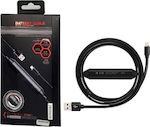 Braided USB to Lightning Cable με Ενσωματωμένο Powerbank 2600 mAh Μαύρο 1m (DRI0650YGA-1-IOS)