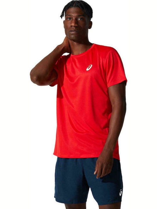 ASICS Core Αθλητικό Ανδρικό T-shirt Κόκκινο Μονόχρωμο