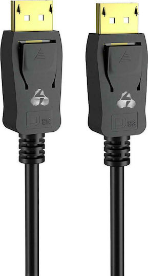 Powertech Cable DisplayPort male - DisplayPort male 1.5m Μαύρο (CAB-DP050)