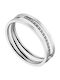 SOFI Damen Ring Halbring mit Zirkonia aus Stahl Vergoldet
