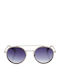 Hawkers Gen Women's Sunglasses with Gray Metal Frame and Blue Lenses