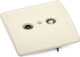 Alcad TV, Satellite, and Radio Antenna Socket in Beige color 67001