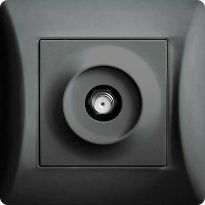 Lineme Πρίζα Κεραίας Τηλεόρασης και Δορυφορικής Τερματική σε Μαύρο χρώμα 50-00117-2