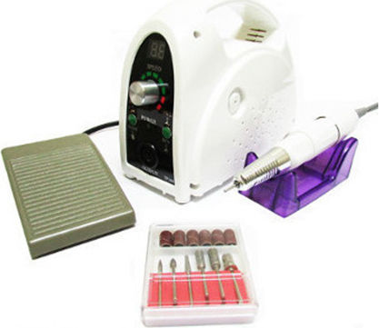 Electric Nail Drill 65W White 30000 Rounds/Minute with Pedal