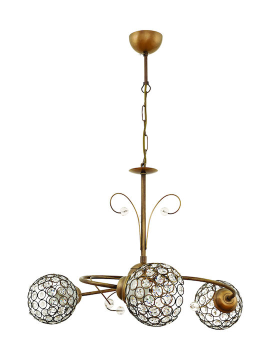 Klikareto Carolina Plus Pendant Lamp 3xE27 Bronze