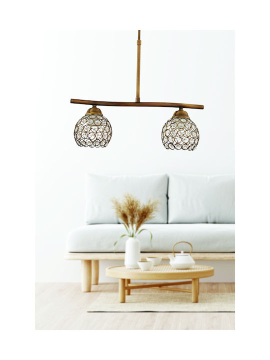 Klikareto Carolina Pendant Light Bronze with So...