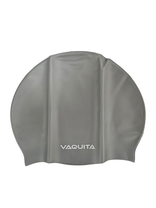 Vaquita Silicone Adults Swimming Cap Silver