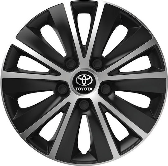 Versaco Set Capace De Roți Auto Rapide Compatibile Subaru 4 Bucăți 15 Argintii/Negri