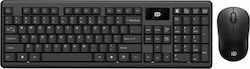 De Tech D 1600 Wireless Keyboard & Mouse Set with UK Layout