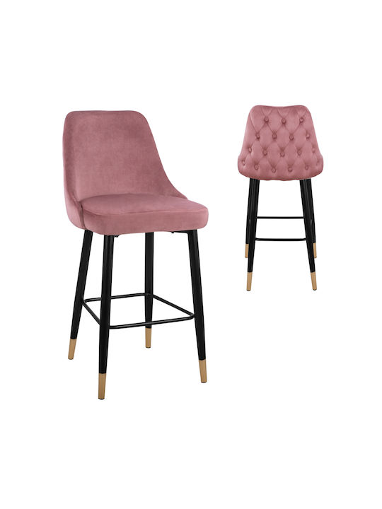 Stools Bar with Backrest Upholstered with Velvet Serenity Rotten apple 1pcs 51x57x110cm HM8519.02