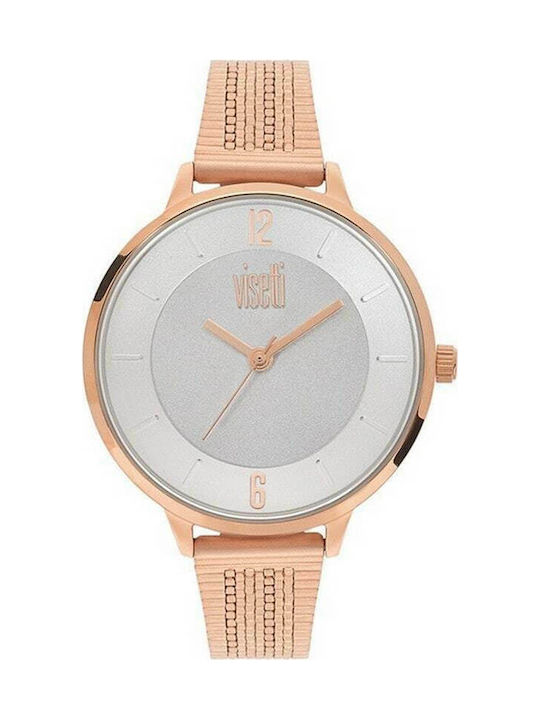 Visetti Splice Watch with Pink Gold Metal Bracelet
