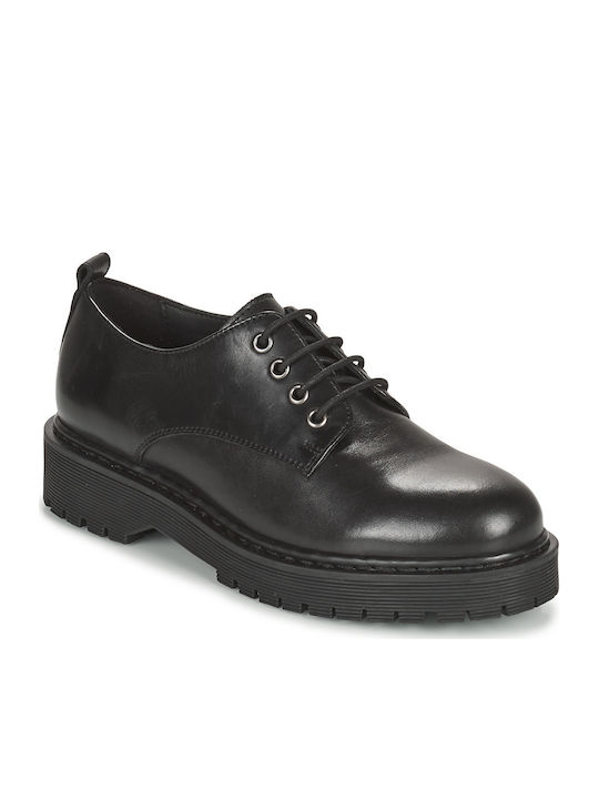 Geox Derbies Bleyze Ανατομικά Παπούτσια σε Μαύρο Χρώμα