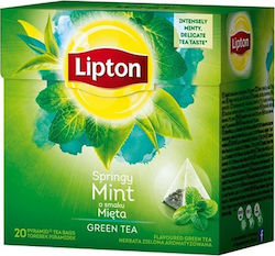 Lipton Зелен Чай Mint 20 Чанти 1бр