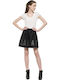 Hoch tailliert Mini Rock Schwarz