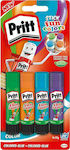 Pritt Κόλλα Stick Fun Colors για Χαρτί 4τμχ 10gr Χωρίς Διαλύτες