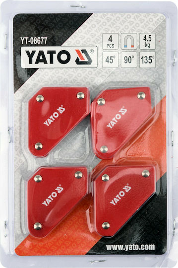 Yato Μαγνητικές Γωνίες Συγκόλλησης YT-08677 4τμχ