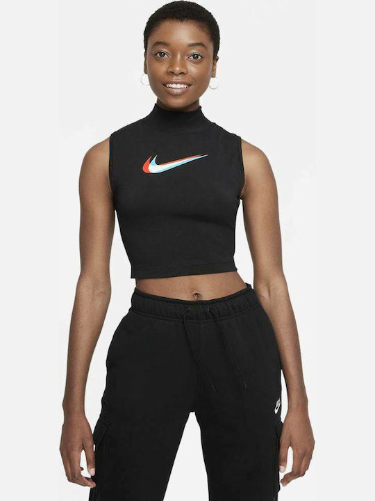 Nike Αμάνικη Γυναικεία Αθλητική Μπλούζα Μαύρη