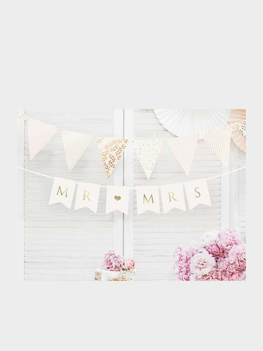 PartyDeco Γιρλάντα Γαμήλιας Διακόσμησης Mr & Mrs
