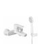 Viospiral Optima Mixing Bathtub Shower Faucet Complete Set White