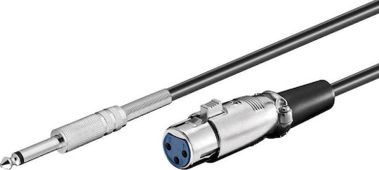 Powertech Cable XLR female - 6.3mm male Μαύρο 5m (CAB-V035)