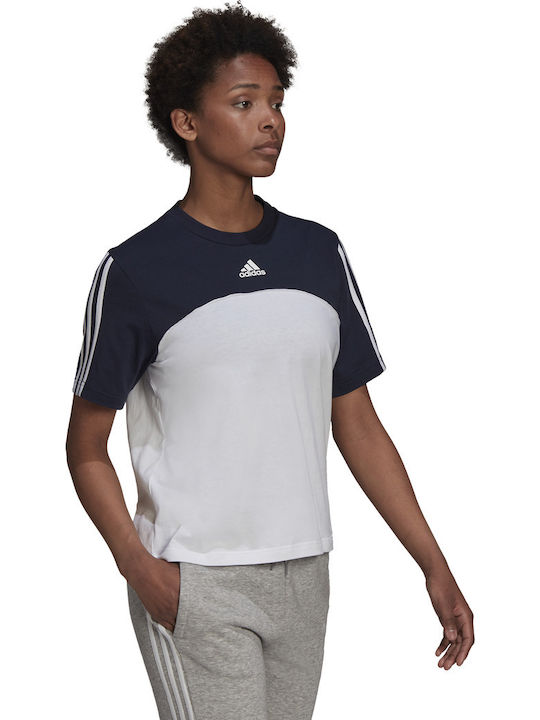 Adidas Γυναικείο Αθλητικό T-shirt Λευκό