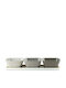 Pebbly Ceramic Dessert Divided Serving Tray with 3 Slots Gray 38x12.5x5cm 4pcs