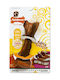 Nylabone Flavor Frenzy Jucărie Os Câine Mestecabil din Cauciuc cu Gust de Carne de vită Mediu Maro 1buc