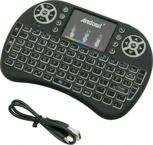 Andowl QY-K03 Kabellos Tastatur mit Touchpad Englisch US