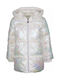 Evita Kids Quilted Jacket Long Hooded Beige