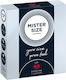 Mister Size Προφυλακτικά Extra Fine Size 60mm 3τμχ 60mm Λεπτά για Φυσική Αίσθηση Natural Vegan