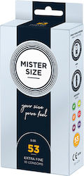 Mister Size Kondome Extra Fein Größe 53mm 10 Stück 53mm Natürlich