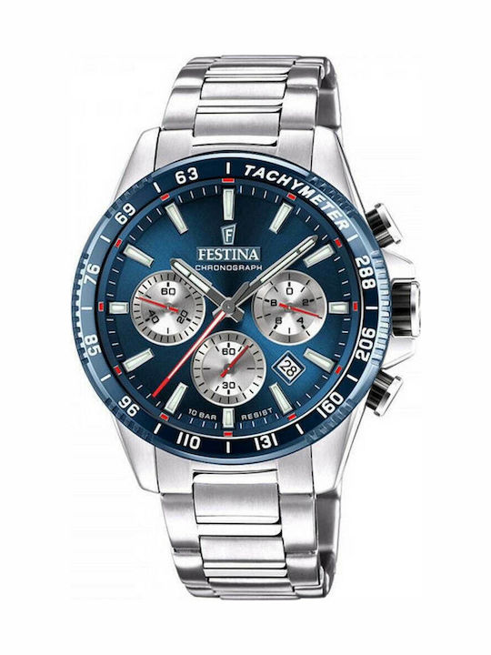 Festina Ρολόι Μπαταρίας με Μεταλλικό Μπρασελέ