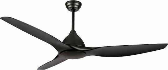 Zambelis Lights Ανεμιστήρας Οροφής 163cm Μαύρος