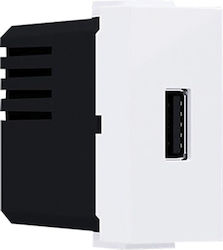 Aca Modys Walled Power Socket with 1 USB Port W...